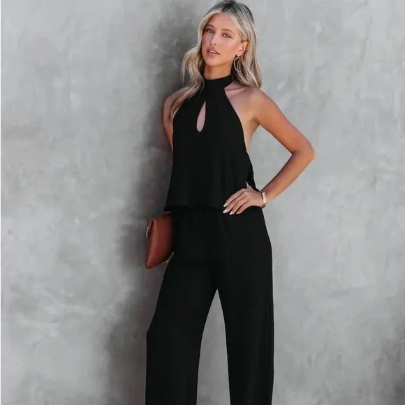 VICI stunning halter jumpsuit NWOT - Picture 1 of 12